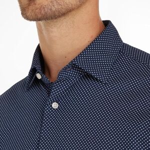Tommy Hilfiger Navy Blue Casual Button Down Shirt